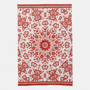 rood en wit, etnische bandana theedoek