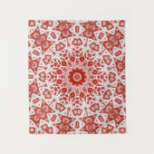 rood en wit, etnische bandana wandkleed (Voorkant)