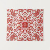 rood en wit, etnische bandana wandkleed (Voorkant (horizontaal))