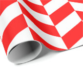 Rood en wit Extra Groot Herringbone Cadeaupapier (Rol Hoek)