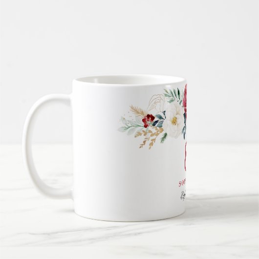 Rood en wit feestartikel 80e verjaardag - Mok cade (Links)