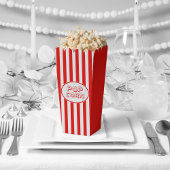 Rood en wit film thema popcorn bedankdoosjes
