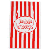 Rood en wit film thema popcorn medium cadeauzakje (Achterkant)