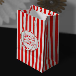 Rood en wit film thema popcorn medium cadeauzakje