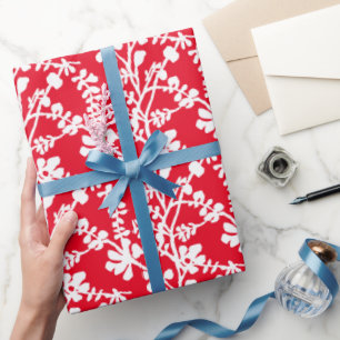 Rood en wit flesje herstellend patroon cadeaupapier