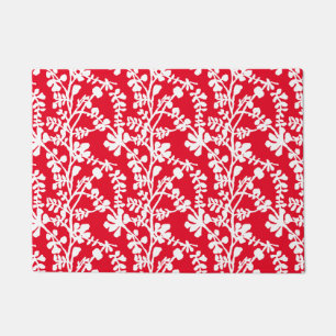 Rood en wit flesje herstellend patroon deurmat