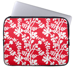 Rood en wit flesje herstellend patroon laptop sleeve