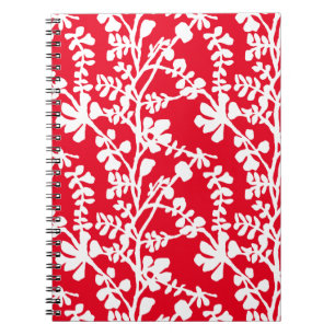 Rood en wit flesje herstellend patroon notitieboek