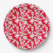 Rood en wit flesje herstellend patroon papieren bordje (Voorkant)