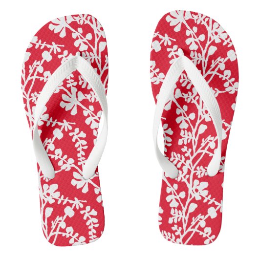 Rood en wit flesje herstellend patroon teenslippers (Voetbed)