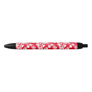 Rood en wit flesje herstellend patroon zwarte inkt pen