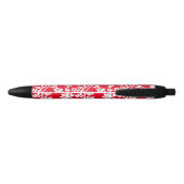 Rood en wit flesje herstellend patroon zwarte inkt pen (Achterkant)