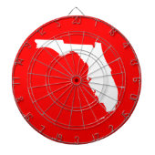 Rood en wit Florida Dartbord (Voorkant)