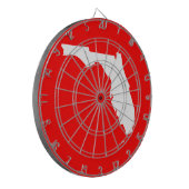Rood en wit Florida Dartbord (Voorkant Links)