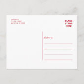 Rood en wit, Foto Afstuderen Dank u Aankondigingskaart (Achterkant)