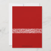 Rood en wit Foto Afstuderen Uitnodiging (Achterkant)