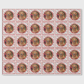 Rood en wit fotopapier voor feestdagen cadeaupapier (Vlak)