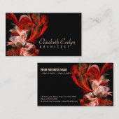 Rood en wit Fractal Visitekaartje (Voorkant / Achterkant)