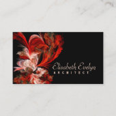 Rood en wit Fractal Visitekaartje (Voorkant)