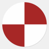 Rood en wit geblokte Stickers (Voorkant)