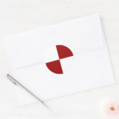 Rood en wit geblokte Stickers (Envelop)