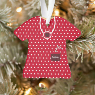 Rood en wit gebotteld kerstklep op maat ornament