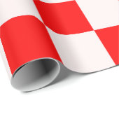 Rood en wit gecheckt patroon cadeaupapier (Rol Hoek)