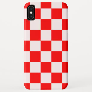 Rood en wit gecheckt patroon Case-Mate iPhone case