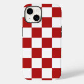 Rood en wit gecheckt patroon Case-Mate iPhone case (Achterkant)