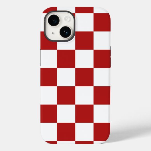 Rood en wit gecheckt patroon Case-Mate iPhone case (Achterkant)