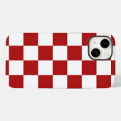 Rood en wit gecheckt patroon Case-Mate iPhone case (Achterkant (horizontaal))