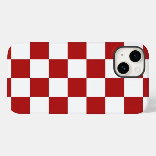 Rood en wit gecheckt patroon Case-Mate iPhone case (Achterkant (horizontaal))