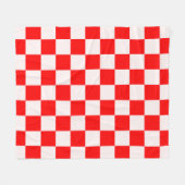 Rood en wit gecheckt patroon fleece deken (Voorkant (Horizontaal))