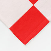 Rood en wit gecheckt patroon fleece deken (Hoek)