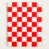Rood en wit gecheckt patroon planner (Voorkant)