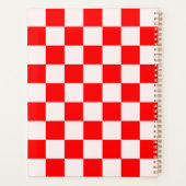 Rood en wit gecheckt patroon planner (Achterkant)