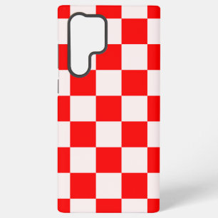 Rood en wit gecheckt patroon samsung galaxy hoesje