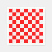 Rood en wit gecheckt patroon servet (Voorkant)