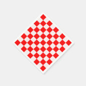 Rood en wit gecheckt patroon servet (Hoek)