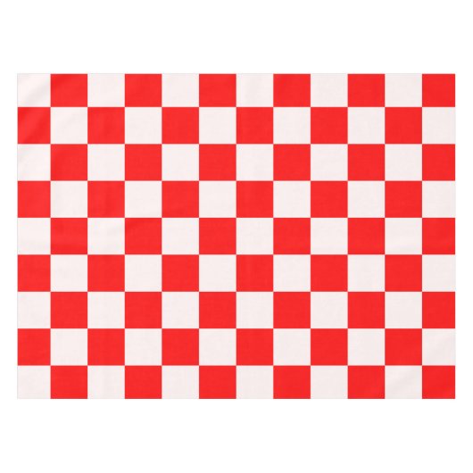 Rood en wit gecheckt patroon tafelkleed (Voorkant (Horizontaal))
