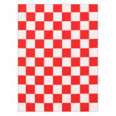 Rood en wit gecheckt patroon tafelkleed (Voorkant)