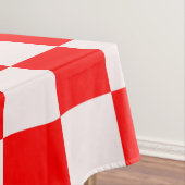 Rood en wit gecheckt patroon tafelkleed (Voorbeeld)
