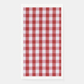 Rood en wit gecheckt patroon/vierkantjes servet (Voorkant)