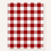 Rood en wit gecontroleerd Plaid Sketch Notes Notitieboek (Voorkant)