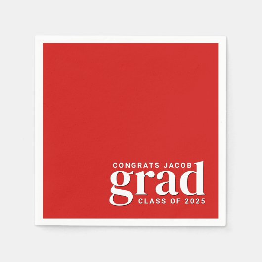 Rood en wit, gefeliciteerd met het Afstudeerder en Servet (Voorkant)