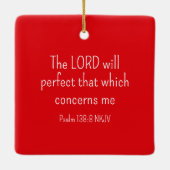 Rood en wit geloof in God Bijbelvers Keramisch Ornament (Achterkant)