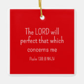 Rood en wit geloof in God Bijbelvers Keramisch Ornament (Voorkant)