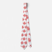 Rood en wit gemaakt in Canada Maple Leaf Stropdas (Voorkant)