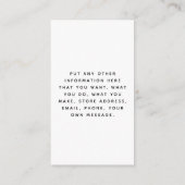 Rood en wit gemaakt met liefdeshart, sociale links informatiekaartje (Achterkant)