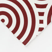 Rood en wit genest cirkelvormig herhalingspatroon fleece deken (Hoek)
